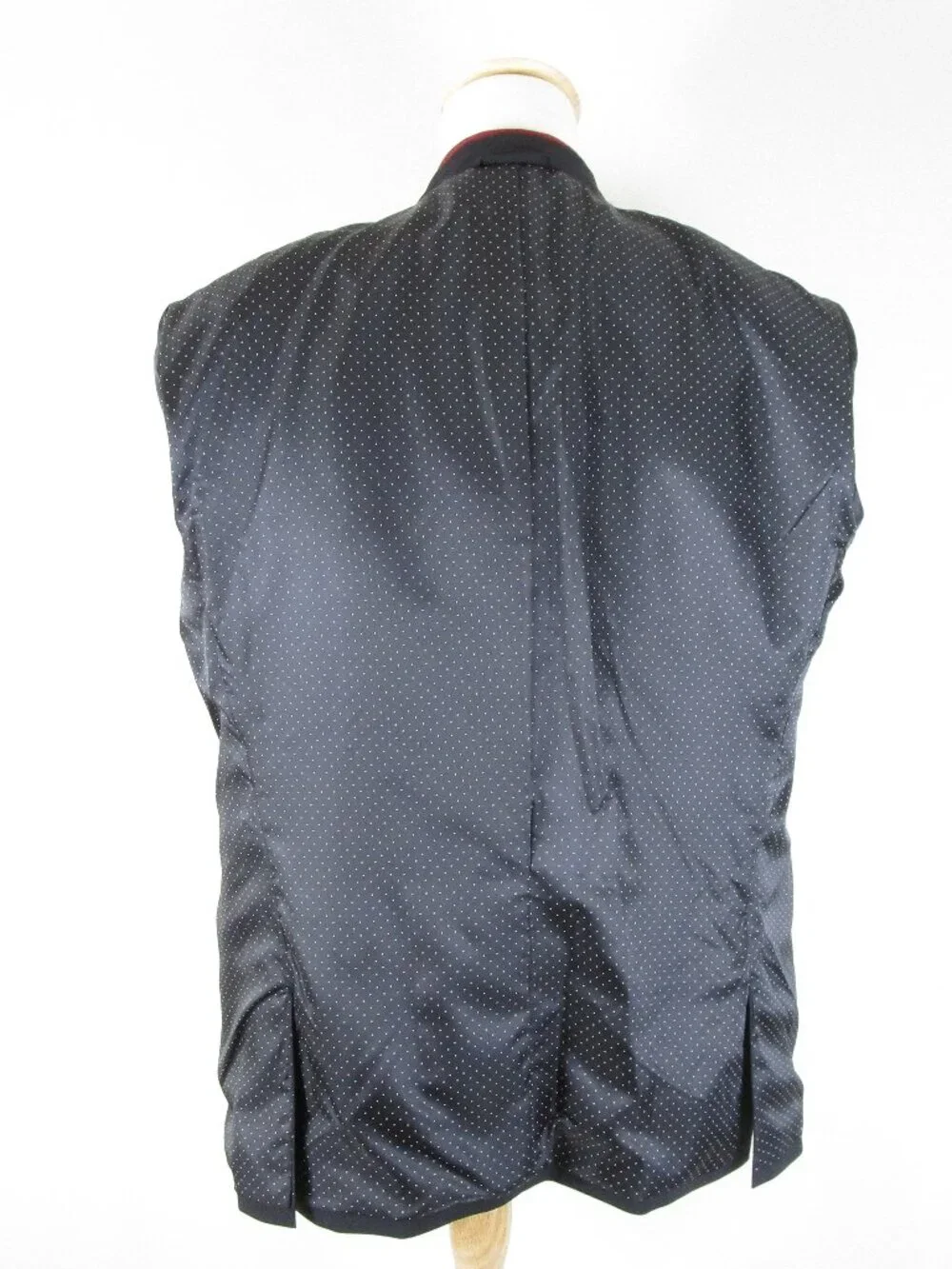 The Black Tux Mens Solid Black Wool Two Button Suit Size 50R Pants 44 X 30